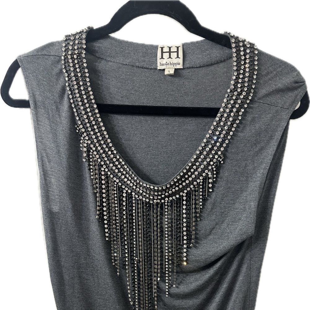 Beautiful Haute Hippie bling shirt please read description